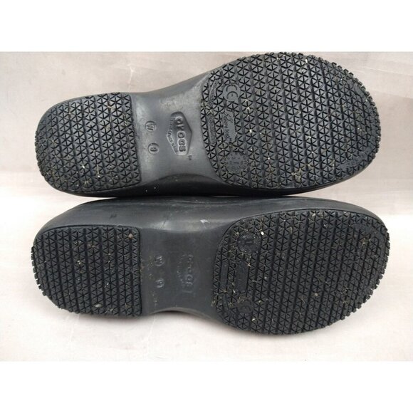 Crocs Womens 9 Slip Resistant Shoes Neria Pro II Black Clogs Nurse Work - Picture 6 of 13